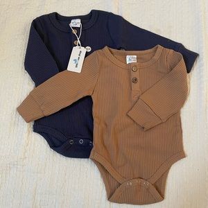 NWT Little one shop closes. Ribbed long sleeve onesies